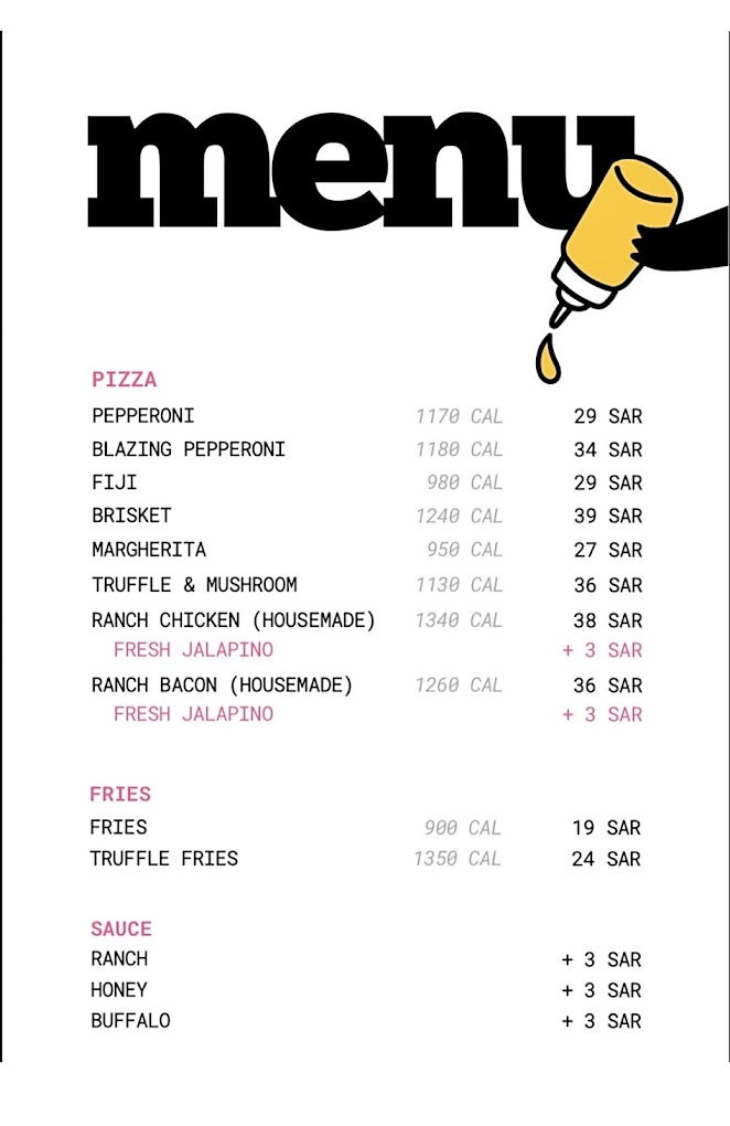 Menu in English